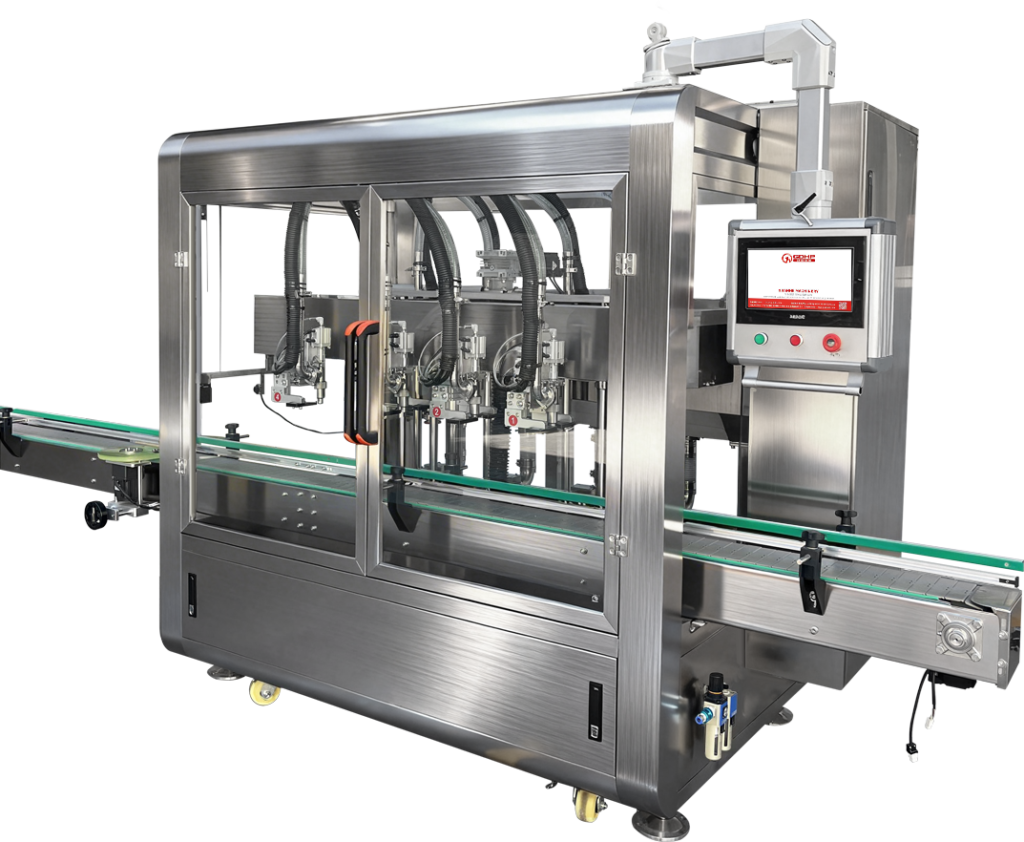 Machine de remplissage et de bouchage de bouteilles de forme irrégulière