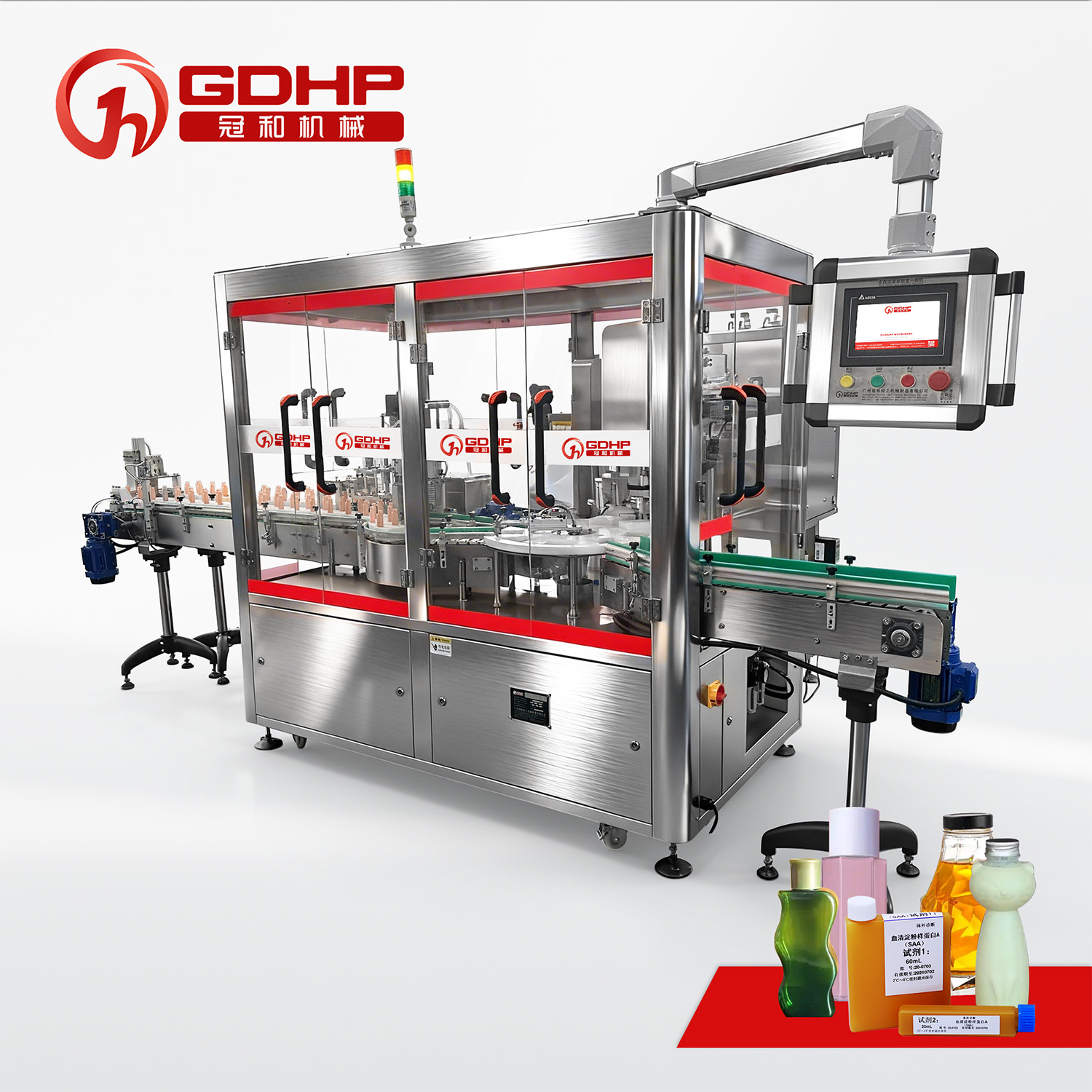 Irregularly Shaped Bottle Filling and Capping Integrated Machine For IVD bottle, Fruit-flavored drinks, Eye drops, Iodine disinfectant, Essential oils And Cosmetics