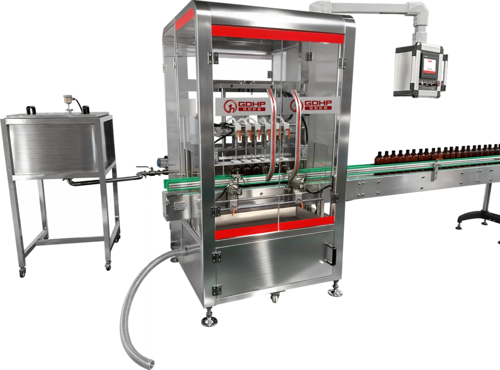 Machine de remplissage et de bouchage de bouteilles de forme irrégulière