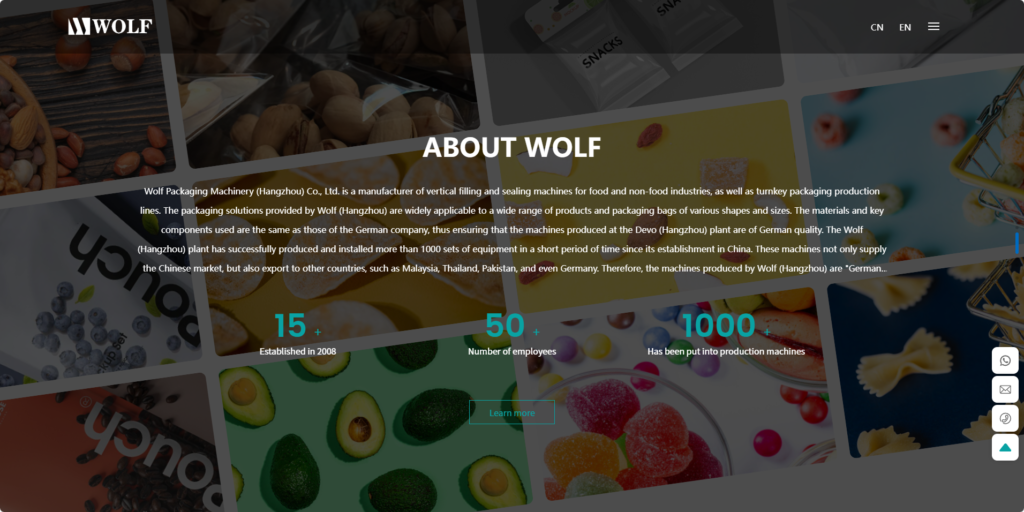 pabrik Mesin Vertical Form Fill Seal Wolf