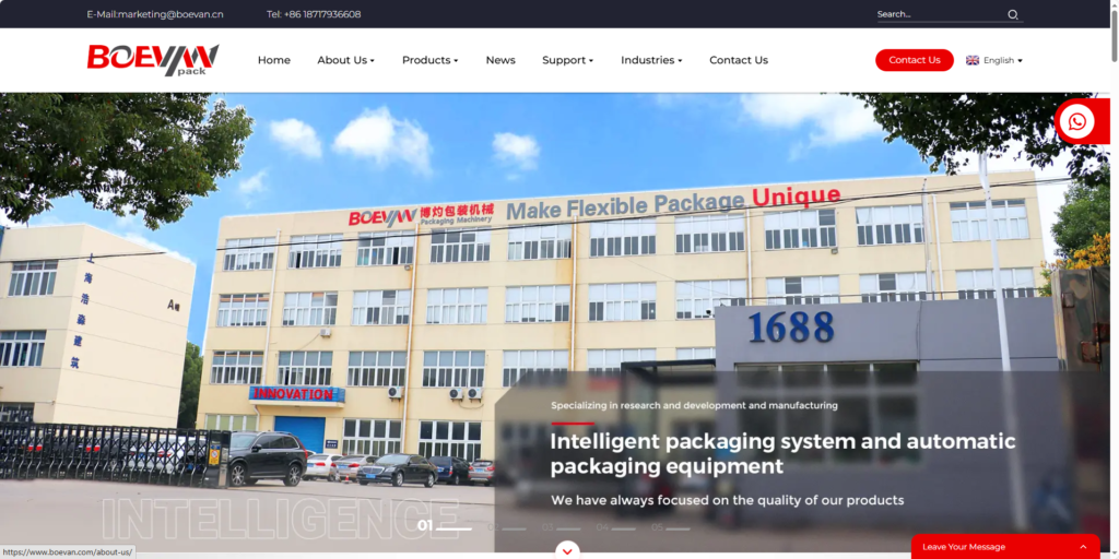 pabrik Mesin Vertical Form Fill Seal Boevan