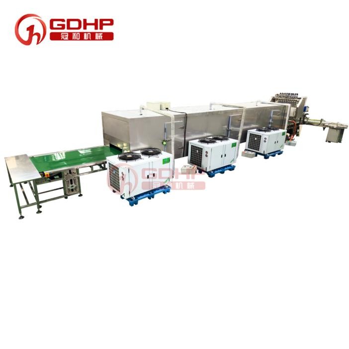 Cooling tunnel in the documented hot-filled gel line project